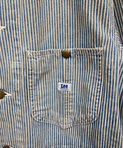 LEE（リー）LEE (リー) 復刻ハウスマークヒッコリーカバーオール ブルー サイズ:MEDIUMの古着・服飾アイテム