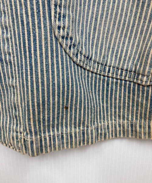 LEE（リー）LEE (リー) 復刻ハウスマークヒッコリーカバーオール ブルー サイズ:MEDIUMの古着・服飾アイテム