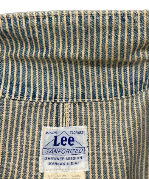 LEE（リー）LEE (リー) 復刻ハウスマークヒッコリーカバーオール ブルー サイズ:MEDIUMの古着・服飾アイテム