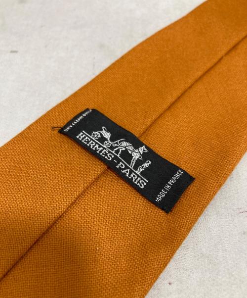 HERMES（エルメス）HERMES (エルメス) ネクタイ オレンジ サイズ:156の古着・服飾アイテム