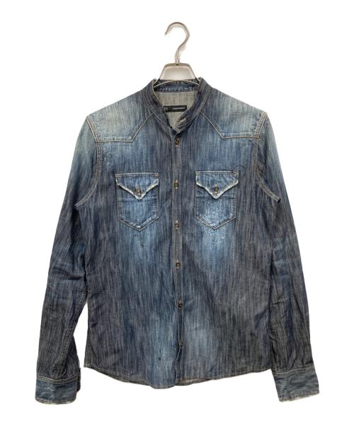 DSQUARED2（ディースクエアード）DSQUARED2 (ディースクエアード) デニムシャツ ブルー サイズ:48の古着・服飾アイテム