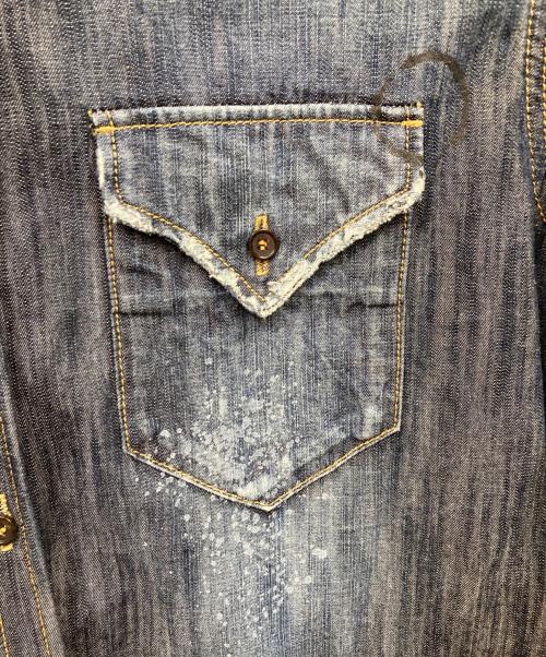 DSQUARED2（ディースクエアード）DSQUARED2 (ディースクエアード) デニムシャツ ブルー サイズ:48の古着・服飾アイテム