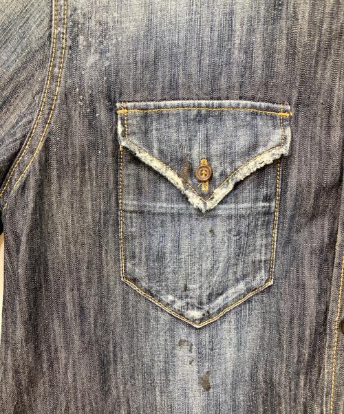 DSQUARED2（ディースクエアード）DSQUARED2 (ディースクエアード) デニムシャツ ブルー サイズ:48の古着・服飾アイテム