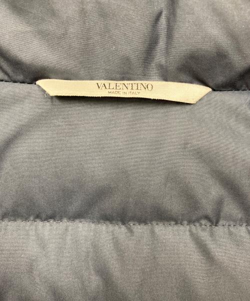 VALENTINO（ヴァレンティノ）VALENTINO (ヴァレンティノ) レザー切替ダウンジャケット ネイビー サイズ:48の古着・服飾アイテム