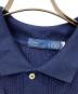 中古・古着 POLO RALPH LAUREN (ポロ・ラルフローレン) ケーブル編み半袖ニットポロシャツ ブルー サイズ:L 未使用品：10000円