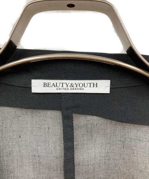 BEAUTY&YOUTH（ビューティーアンドユース）BEAUTY&YOUTH (ビューティーアンドユース) ポリエステル シアー ダブルジャケット ブラック サイズ:MEDIUMの古着・服飾アイテム