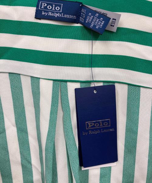POLO RALPH LAUREN（ポロ・ラルフローレン）POLO RALPH LAUREN (ポロ・ラルフローレン) シルクストライプシャツ グリーン サイズ:XXL 未使用品の古着・服飾アイテム
