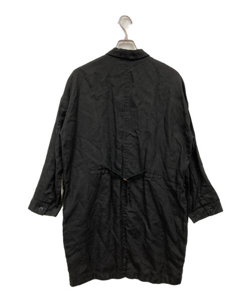 pas de calais（パドカレ）pas de calais (パドカレ) リネンワンピース ブラック サイズ:38の古着・服飾アイテム