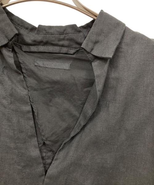 pas de calais（パドカレ）pas de calais (パドカレ) リネンワンピース ブラック サイズ:38の古着・服飾アイテム