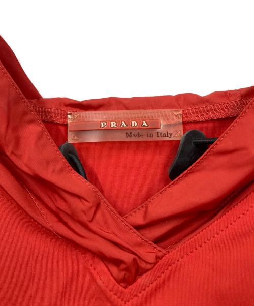 PRADA SPORTS（プラダスポーツ）PRADA SPORTS (プラダスポーツ) 半袖パーカー レッド サイズ:XLの古着・服飾アイテム