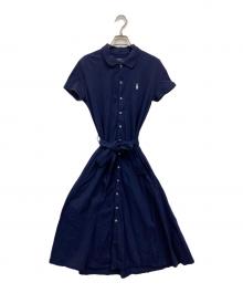 POLO RALPH LAUREN（ポロ・ラルフローレン）の古着「半袖ワンピース」｜ネイビー