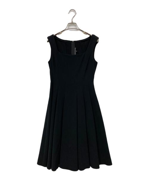 FOXEY NEWYORK（フォクシーニューヨーク）FOXEY NEWYORK (フォクシーニューヨーク) ノースリーブワンピース ブラック サイズ:38の古着・服飾アイテム