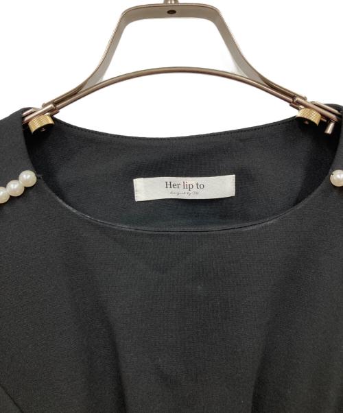 HER LIP TO（ハーリップトゥ）Her lip to (ハーリップトゥ) Marylebone Pearl Dress ブラック サイズ:Sの古着・服飾アイテム