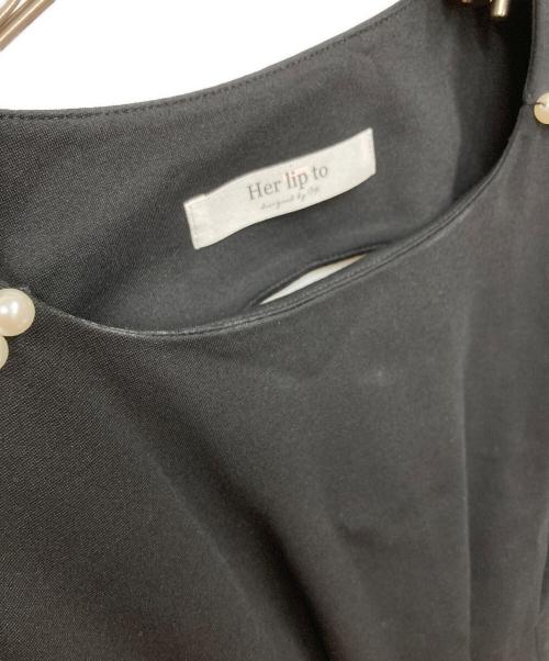 HER LIP TO（ハーリップトゥ）Her lip to (ハーリップトゥ) Marylebone Pearl Dress ブラック サイズ:Sの古着・服飾アイテム