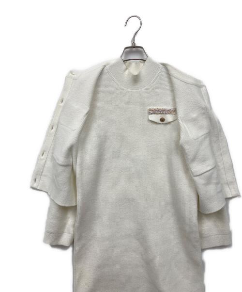 CELFORD（セルフォード）CELFORD (セルフォード) ニットワンピース ホワイト サイズ:36の古着・服飾アイテム