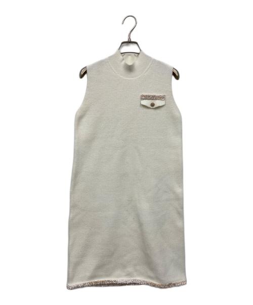 CELFORD（セルフォード）CELFORD (セルフォード) ニットワンピース ホワイト サイズ:36の古着・服飾アイテム