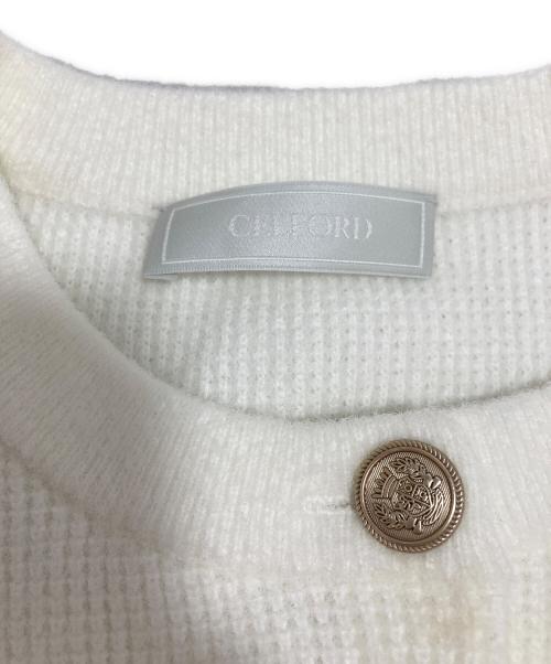 CELFORD（セルフォード）CELFORD (セルフォード) ニットワンピース ホワイト サイズ:36の古着・服飾アイテム