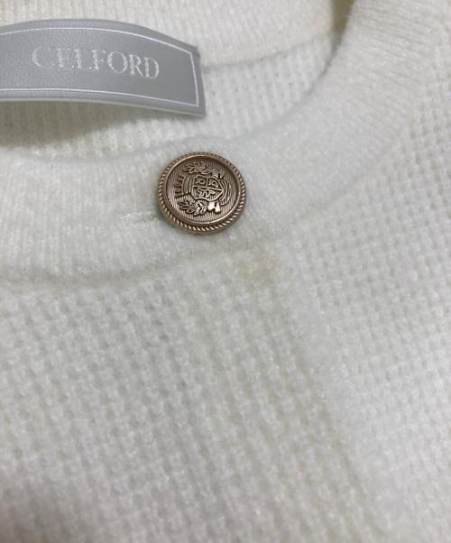 CELFORD（セルフォード）CELFORD (セルフォード) ニットワンピース ホワイト サイズ:36の古着・服飾アイテム