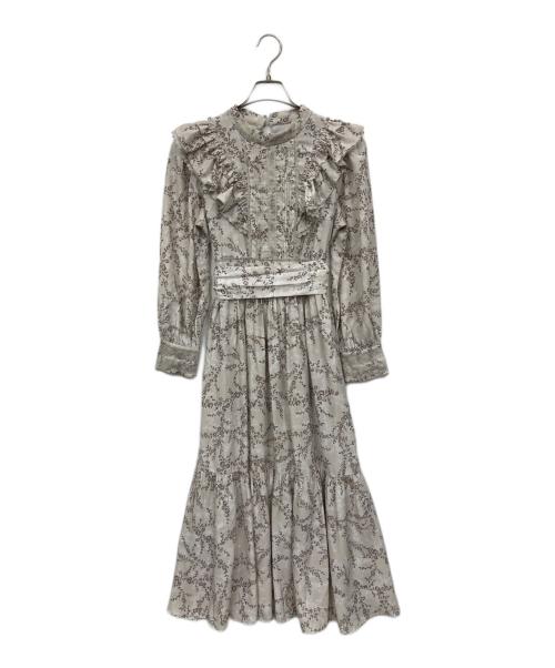 HER LIP TO（ハーリップトゥ）Her lip to (ハーリップトゥ) Pedicel Lace-Trimmed Long Dress ベージュ サイズ:Mの古着・服飾アイテム