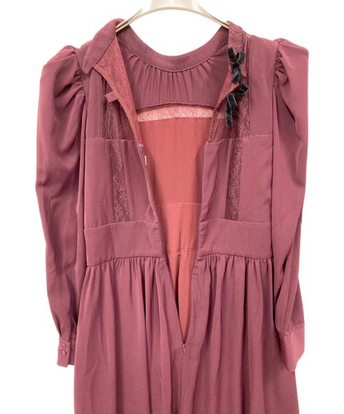 HER LIP TO（ハーリップトゥ）Her lip to (ハーリップトゥ) Back Ribbon Dress レッド サイズ:Mの古着・服飾アイテム