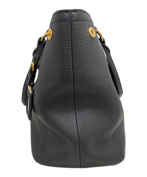 PRADA（プラダ）PRADA (プラダ) レザー 2WAYトートバッグ ブラックの古着・服飾アイテム