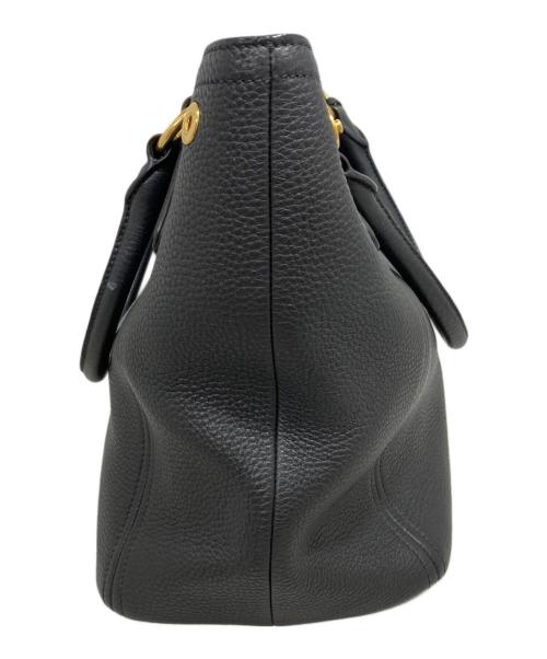 PRADA（プラダ）PRADA (プラダ) レザー 2WAYトートバッグ ブラックの古着・服飾アイテム