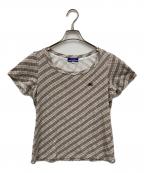 BURBERRY BLUE LABELバーバリー ブルー レーベル）の古着「ノバチェックカットソー」｜ベージュ