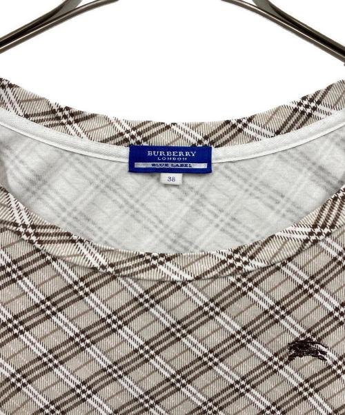 BURBERRY BLUE LABEL（バーバリー ブルー レーベル）BURBERRY BLUE LABEL (バーバリー ブルー レーベル) ノバチェックカットソー ベージュ サイズ:Mの古着・服飾アイテム