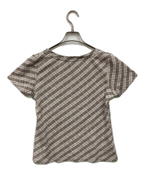BURBERRY BLUE LABEL（バーバリー ブルー レーベル）BURBERRY BLUE LABEL (バーバリー ブルー レーベル) ノバチェックカットソー ベージュ サイズ:Mの古着・服飾アイテム