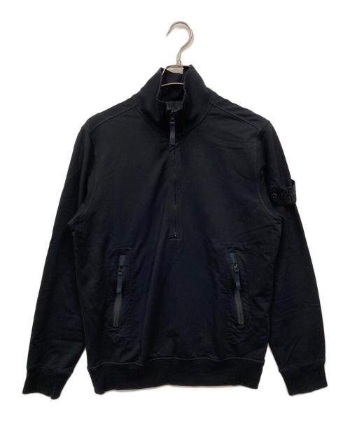 STONE ISLAND（ストーンアイランド）STONE ISLAND (ストーンアイランド) Ghost Piece Half-Zip ブラック サイズ:Sの古着・服飾アイテム