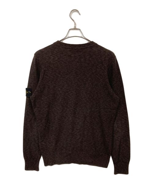 STONE ISLAND（ストーンアイランド）STONE ISLAND (ストーンアイランド) ロゴパッチ プルオーバー ニット ブラウン サイズ:Mの古着・服飾アイテム