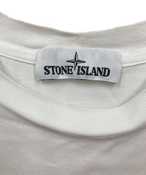 STONE ISLAND（ストーンアイランド）STONE ISLAND (ストーンアイランド) ロゴカットソー ホワイト サイズ:Sの古着・服飾アイテム