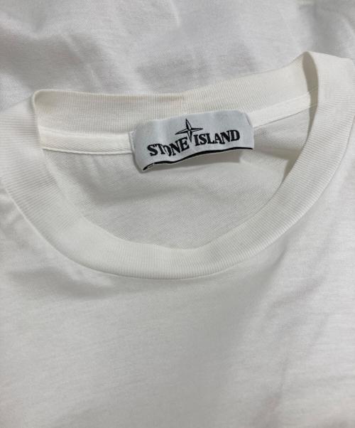 STONE ISLAND（ストーンアイランド）STONE ISLAND (ストーンアイランド) ロゴカットソー ホワイト サイズ:Sの古着・服飾アイテム