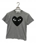 PLAY COMME des GARCONSプレイコムデギャルソン）の古着「ハートデザインTシャツ」｜グレー