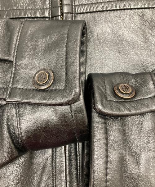 BALMAIN（バルマン）BALMAIN (バルマン) ラムレザージャケット ブラック サイズ:Lの古着・服飾アイテム