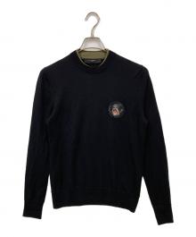GIVENCHY（ジバンシィ）の古着「ロットワイラー パッチニット」｜ブラック