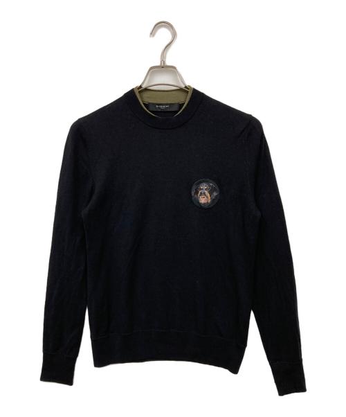 GIVENCHY（ジバンシィ）GIVENCHY (ジバンシィ) ロットワイラー パッチニット ブラック サイズ:Sの古着・服飾アイテム