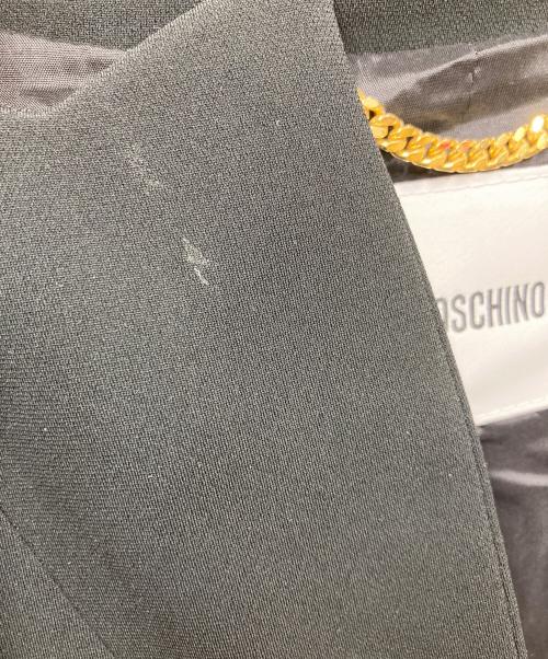MOSCHINO（モスキーノ）MOSCHINO (モスキーノ) ギャザーセットアップ ブラック サイズ:ジャケット：42/スカート：40の古着・服飾アイテム