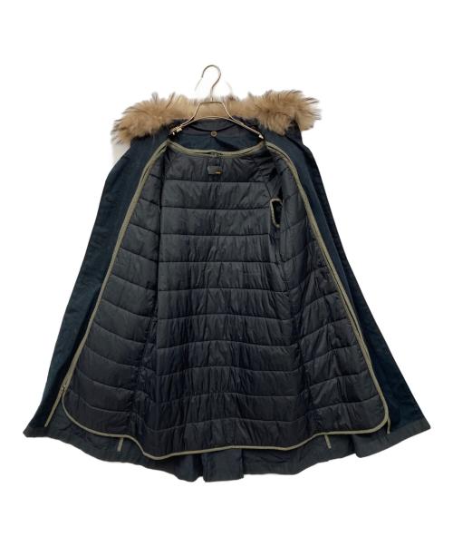 FENDI（フェンディ）FENDI (フェンディ) 中綿ライナー ファー付き ステンカラーコート ネイビー サイズ:38の古着・服飾アイテム