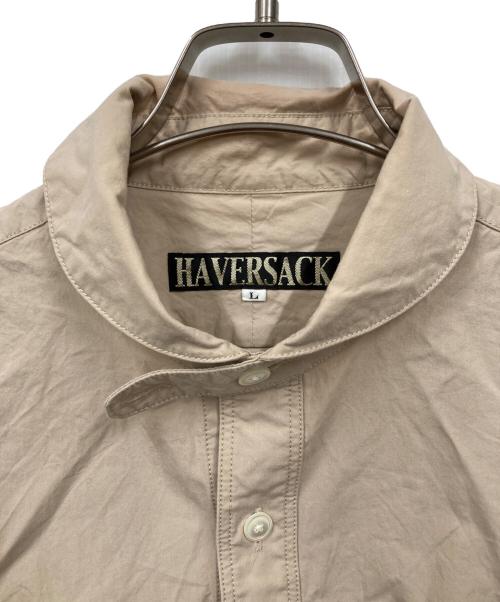 HAVERSACK（ハバーサック）HAVERSACK (ハバーサック) ラウンドカラーシャツ ベージュ サイズ:Lの古着・服飾アイテム