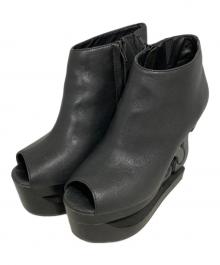 Jeffrey Campbell（ジェフリーキャンベル）の古着「スケートヒール オープントゥ ブーツ」｜ブラック