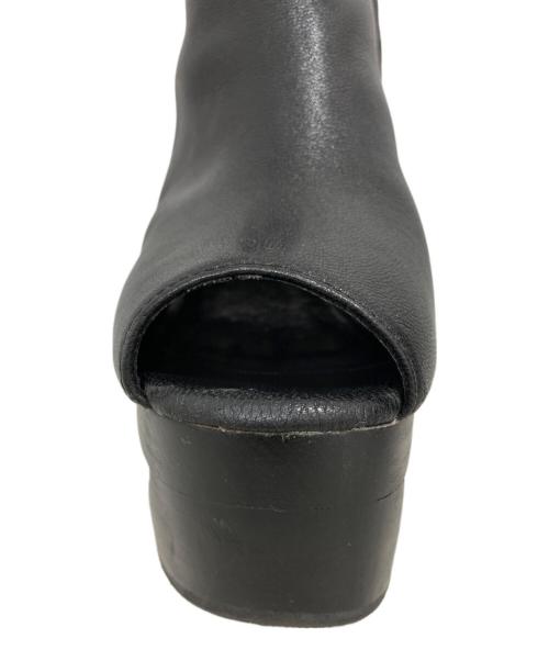 Jeffrey Campbell（ジェフリーキャンベル）Jeffrey Campbell (ジェフリーキャンベル) スケートヒール オープントゥ ブーツ ブラック サイズ:24.5の古着・服飾アイテム