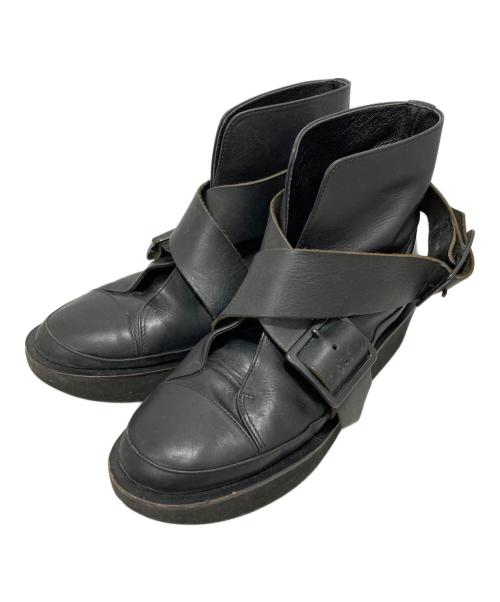 Y's（ワイズ）Y's (ワイズ) belted boots ブラック サイズ:5の古着・服飾アイテム