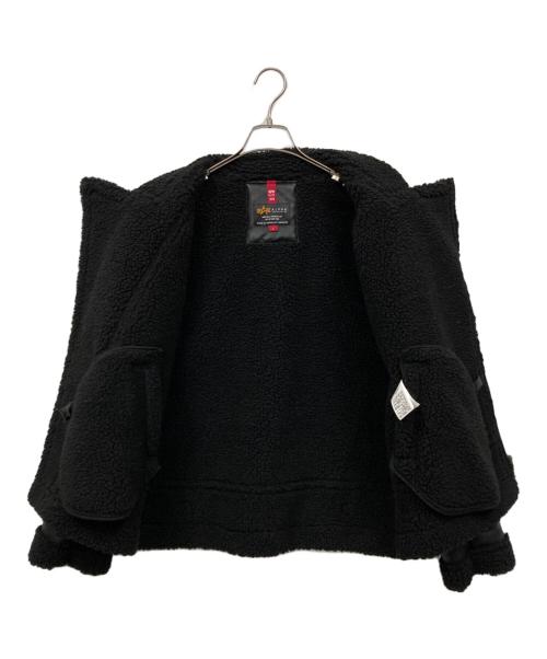 AVIREX（アヴィレックス）AVIREX (アヴィレックス) フェイクムートン ライダースジャケット ブラック サイズ:Lの古着・服飾アイテム