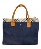 BURBERRY BLUE LABELバーバリー ブルー レーベル）の古着「トートバッグ」｜ネイビー