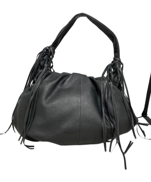GRACE CONTINENTAL（（グレースコンチネンタル）GRACE CONTINENTAL (（グレースコンチネンタル) フリンジハンドバッグ ブラックの古着・服飾アイテム