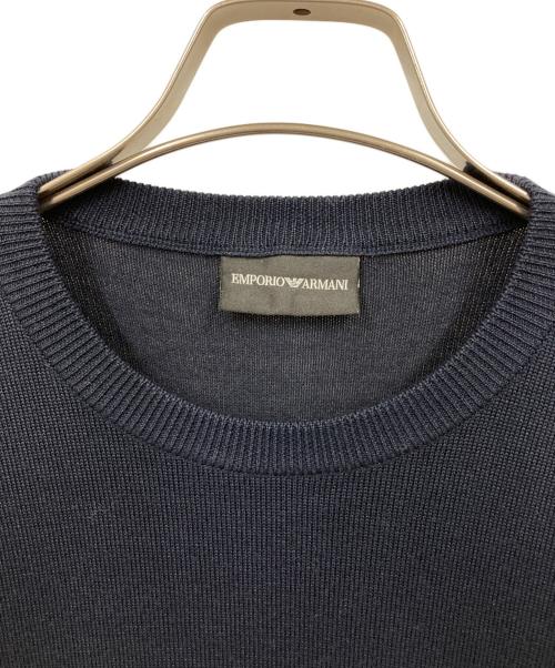 EMPORIO ARMANI（エンポリオ アルマーニ）EMPORIO ARMANI (エンポリオ アルマーニ) ニット ネイビー×スカイブルー サイズ:Mの古着・服飾アイテム