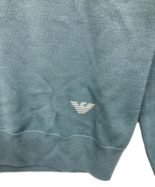 EMPORIO ARMANI（エンポリオ アルマーニ）EMPORIO ARMANI (エンポリオ アルマーニ) ニット ネイビー×スカイブルー サイズ:Mの古着・服飾アイテム