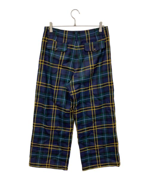 COMME des GARCONS COMME des GARCONS（コムデギャルソン コムデギャルソン）COMME des GARCONS COMME des GARCONS (コムデギャルソン コムデギャルソン) チェックパンツ ネイビー×グリーン サイズ:Lの古着・服飾アイテム