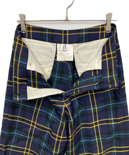 COMME des GARCONS COMME des GARCONS（コムデギャルソン コムデギャルソン）COMME des GARCONS COMME des GARCONS (コムデギャルソン コムデギャルソン) チェックパンツ ネイビー×グリーン サイズ:Lの古着・服飾アイテム